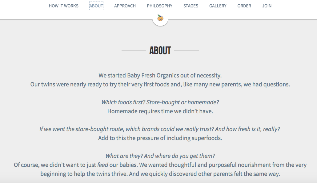 website telling the company's story in a way that customers can relate to it website telling the company's story in a way that customers can relate to it